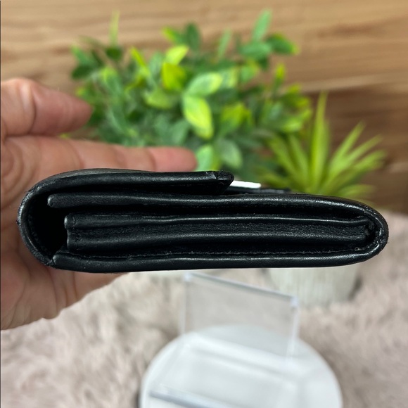 Vintage Fendi Zucchino Canvas Long Wallet Black 8M0021 COA Included - Authentic - Picture 6 of 12